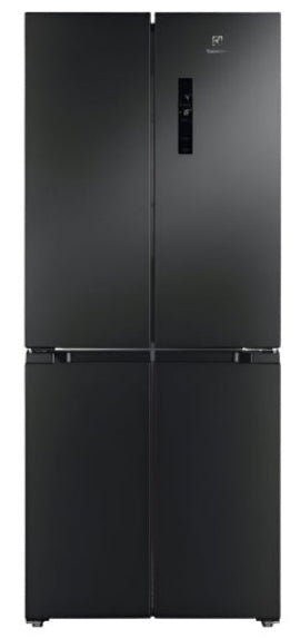 Electrolux Compact French Door Side by Side Fridge A+, 496Lit, Matt Dark Steel - EQE4900A-B