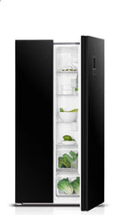 Metalux Side by Side Fridge A++, No Frost, 442Lit, Black - MFF2-69NBG