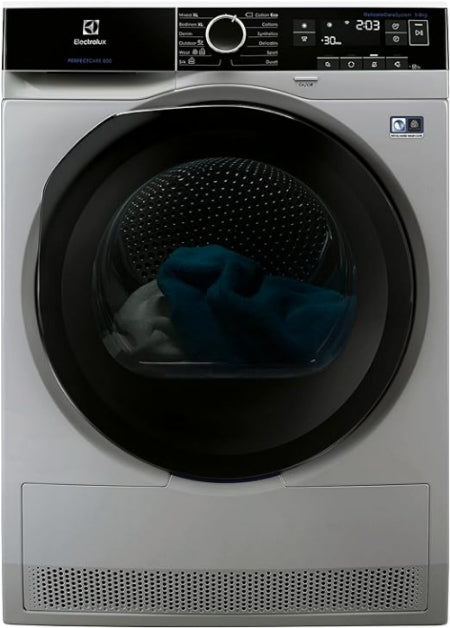Electrolux Heat Pump Dryer A++, 118Lit, 9KG, Silver - EW8H1966TBS