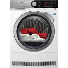 AEG Dryer Heat Pump Condenser A+++, Touch LCD, Soft Drum, 9KG, 7Programs, White - TX8C9V2B