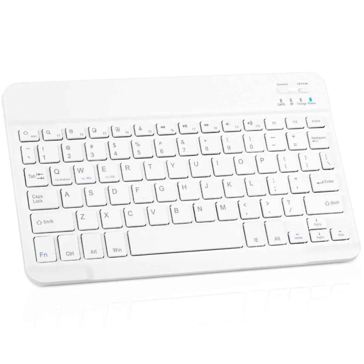 NO - Brand Rechargeable Bluetooth Slim Keyboard - White, gaming keyboard