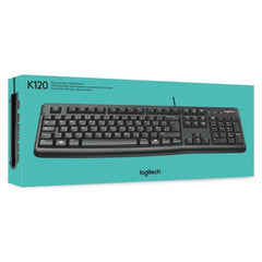 Logitech K120 wired gaming keyboard for computer setup
