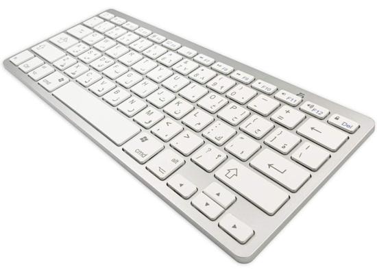 Meetion K210 ikey 2.4G Wireless & Bluetooth Ultra-thin Keyboard -White