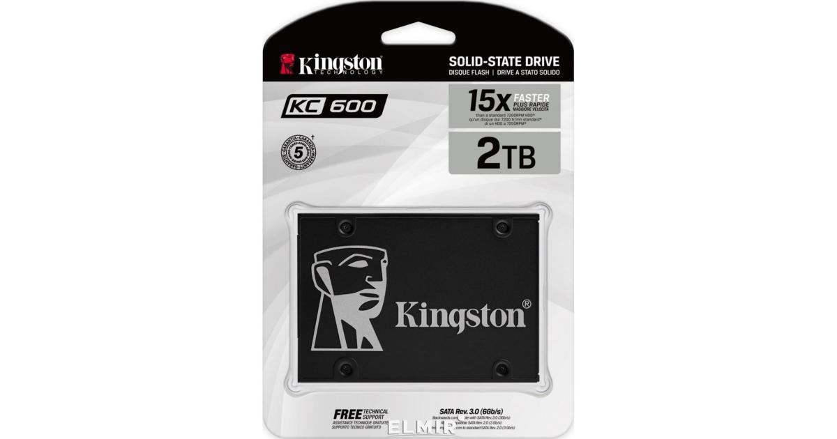 Kingston KC600 SSD 2TB SATA III 2.5Inch 15X Faster