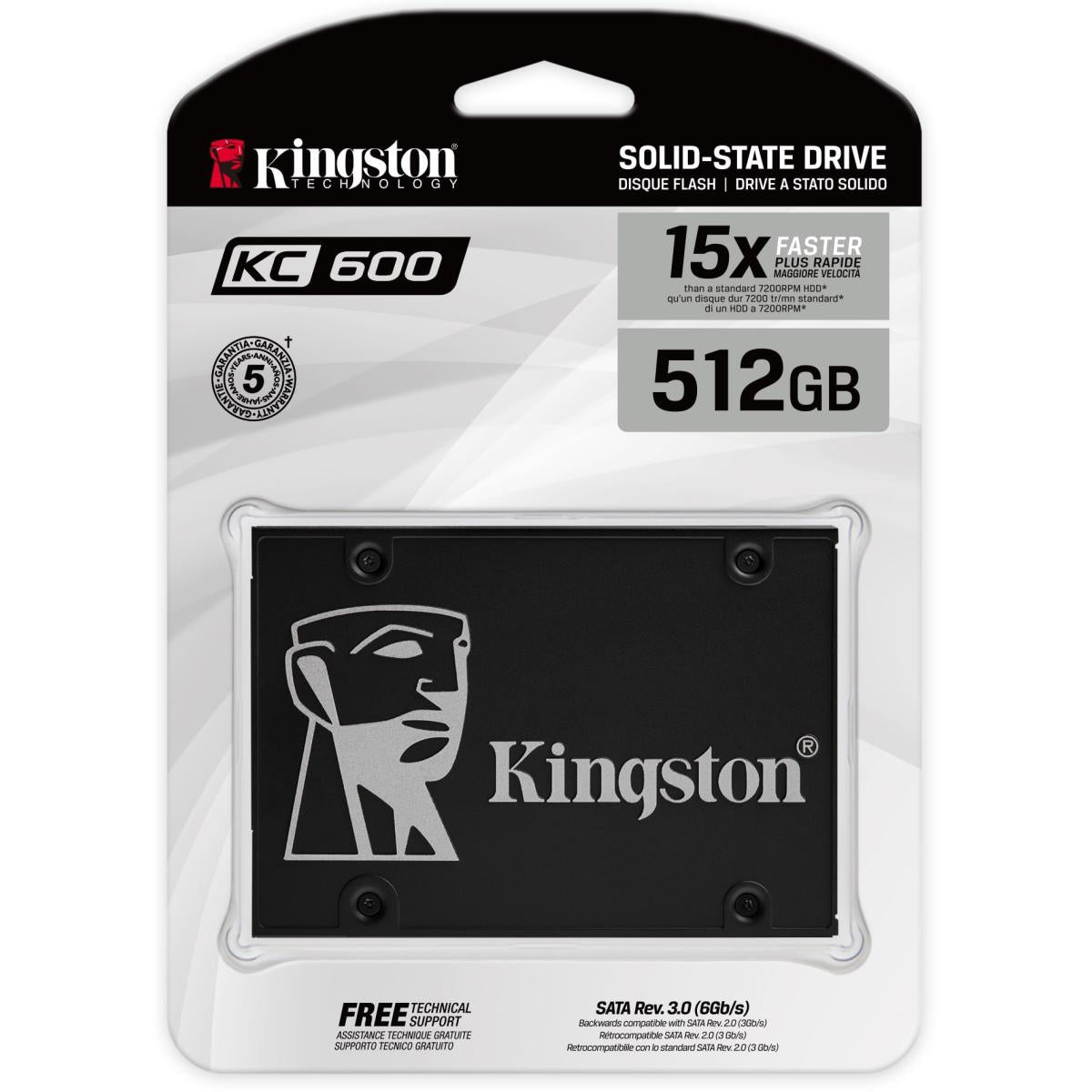 Kingston SATA solid state drive for data storage