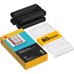 KODAK PHC-80 4PASS 4x6-inch Cartridge & Paper Refill Pack Compatible For KODAK Dock Photo Printers – 80 Photos