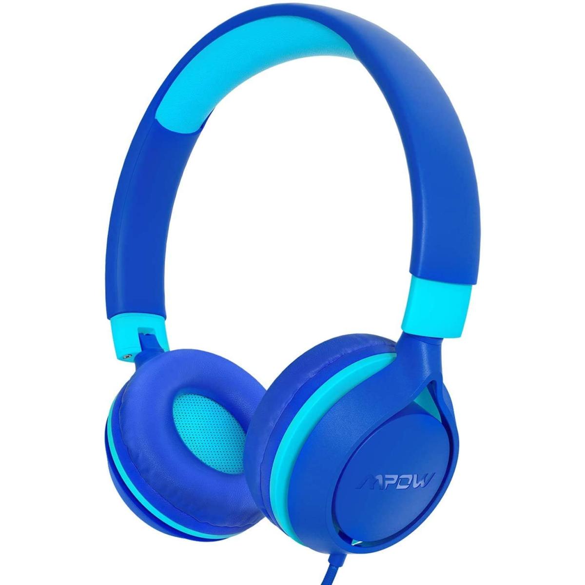 Mpow Che1 Kids Wired For Kids Volume Limit 94db Foldable For Cellphones, Tablets, Pc Blue - CompuMe