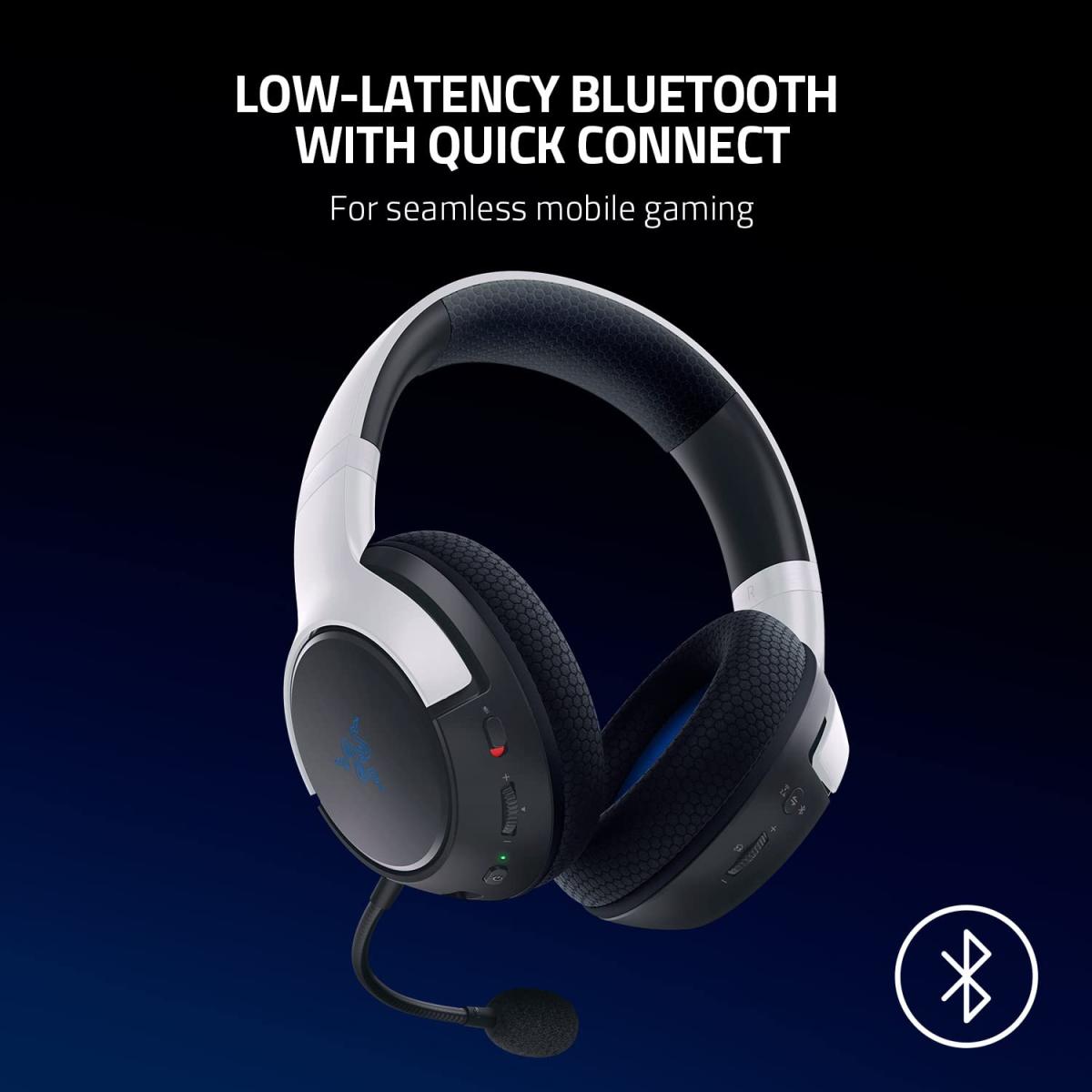 Razer Kaira Dual Wireless Ps 5 Console & Mobile Hyperclear Cardioid Mic Wireless & Bluetooth W/smartswitch Razer Kaira Dual Wireless Ps 5 Console & Mobile Hyperclear Cardioid Mic Wireless & Bluetooth W/smartswitch