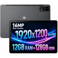 KODAK Tablet K11 (2025) 11.0" Android WIFI Tablet (128GB Storage / 4GB + 8GB Shared Memory) w/ IPS 2K Full HD Touch Screen & Protective Case , Space Gray