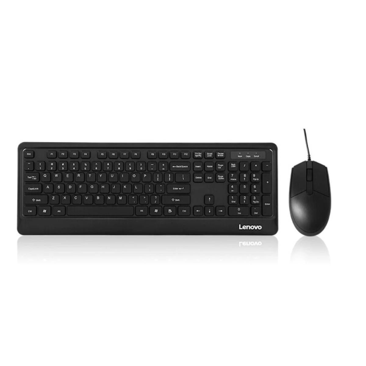 Lenovo wired keyboard and mouse combo for computer setup