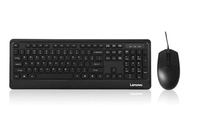 Lenovo wired keyboard and mouse combo for computer setup