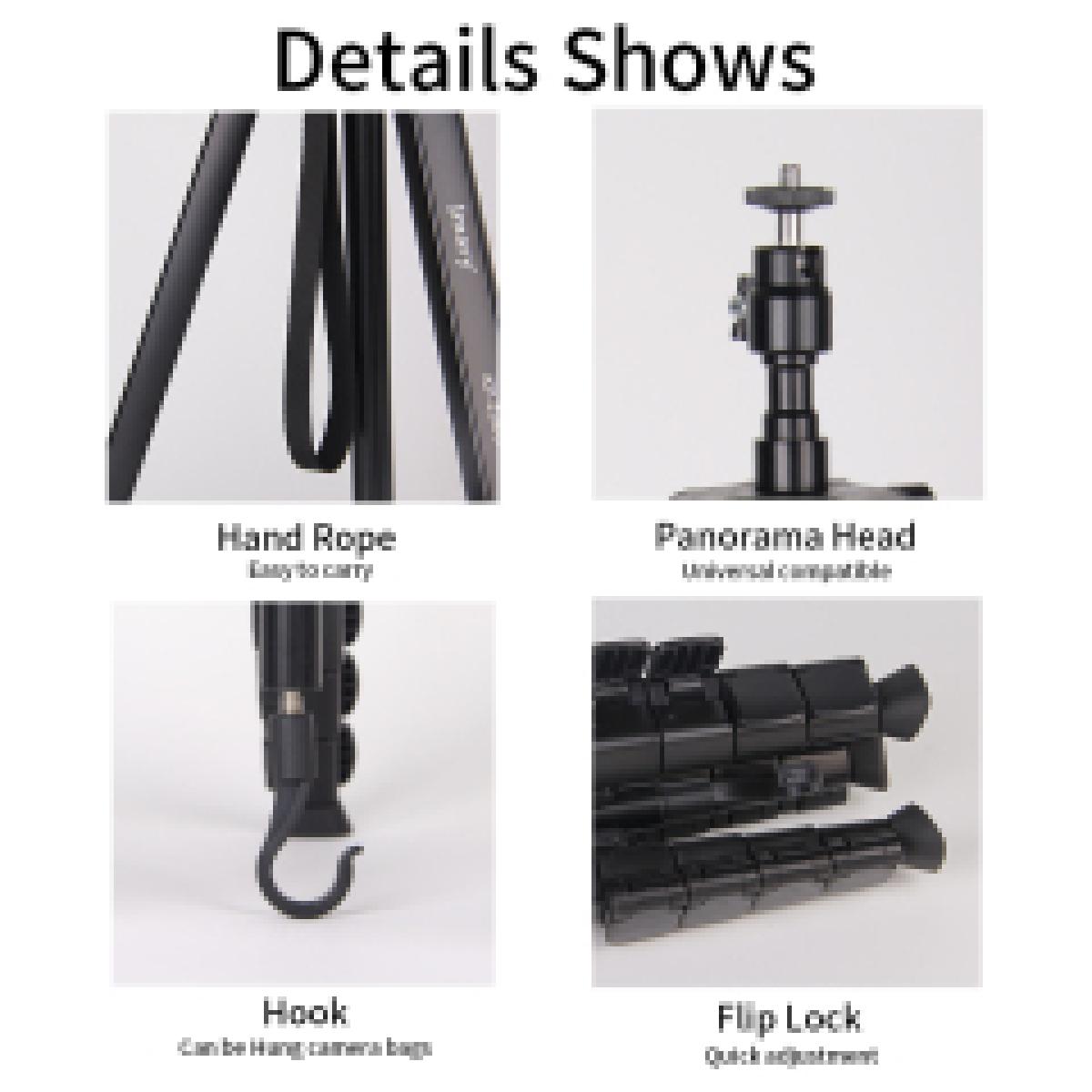 Jmary KP-2208 2 in 1 Monopod Aluminum Tripod 1.7M