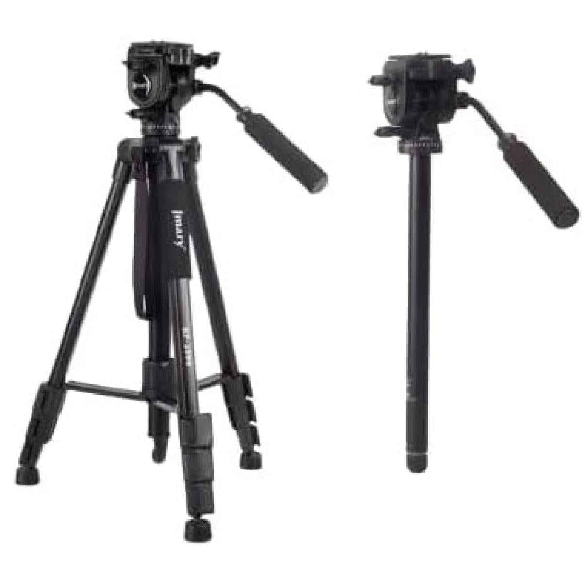 Jmary Kp 2599 Professional Aluminum Tripod, Monopod For All Dslr Cameras And Smartphone (black)