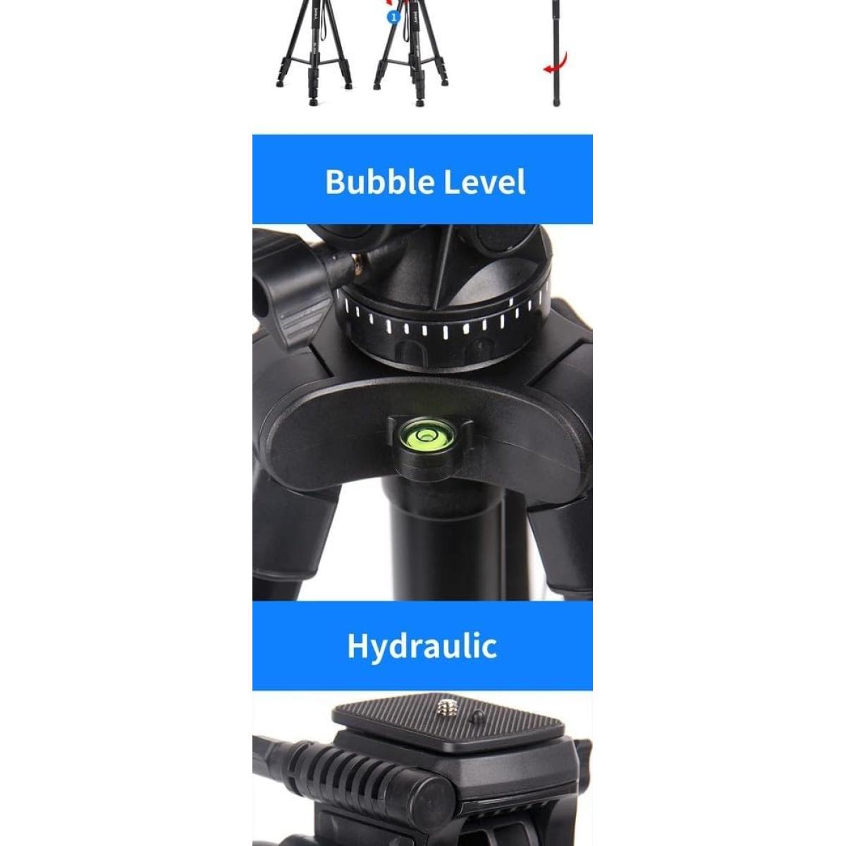 Jmary Kp 2599 Professional Aluminum Tripod, Monopod for All Dslr Cameras And Smartphone (black)