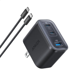 Anker Nano Wall Charger, 70Watts, 3Ports, Black - A121AL11