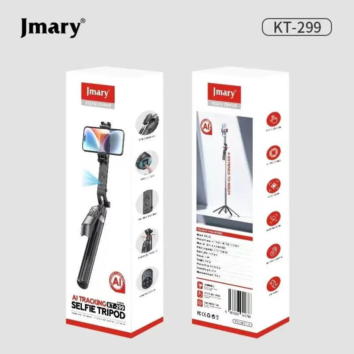 Jmary Kt 299 Rotation Smart Tripods Al Face Sensor Selfie Stick Tripod Upto 1.8 Meter Long 360° Horizontal Black Jmary Kt 299 Rotation Smart Tripods Al Face Sensor Selfie Stick Tripod Upto 1.8 Meter Long 360° Horizontal Black