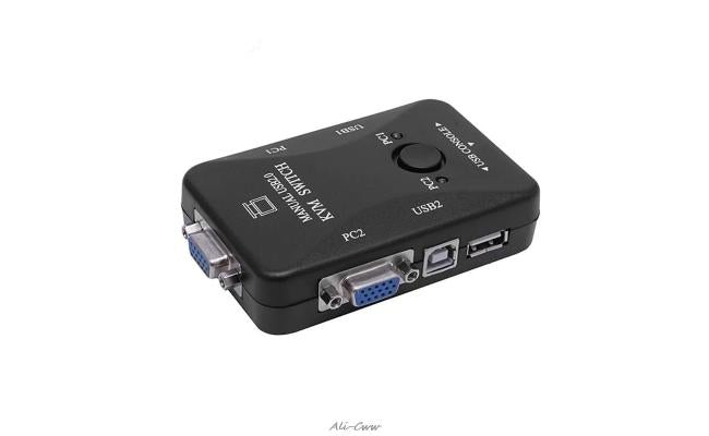 Manual 2 Port USB 2.0 Kvm Vga Switch, network switch