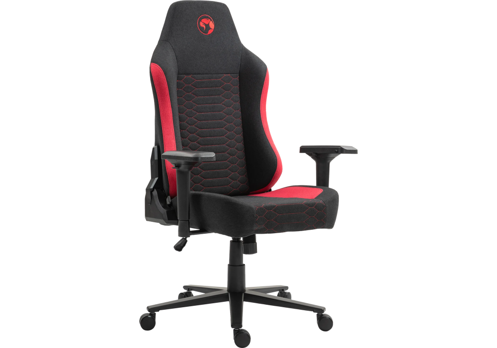Marvo Kahn CH-178 - Ergonomic Gaming Chair, 4D Armrests, 180° Recline, Memory Foam Support, 150kg Capacity, Black & Red