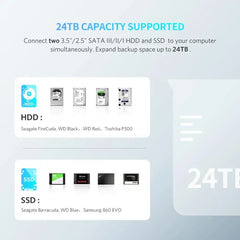 Ugreen 50857 Usb 3.0 2.5 And 3.5 Inch Sata Hdd Dual Dock Station
