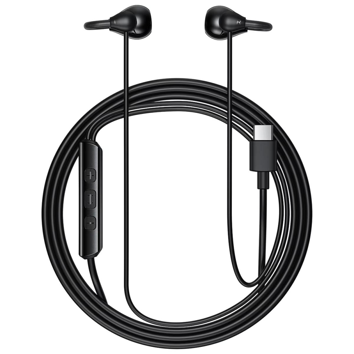 ACEFAST L16 Clip-On USB-C Wired Earphones with Mic Black
