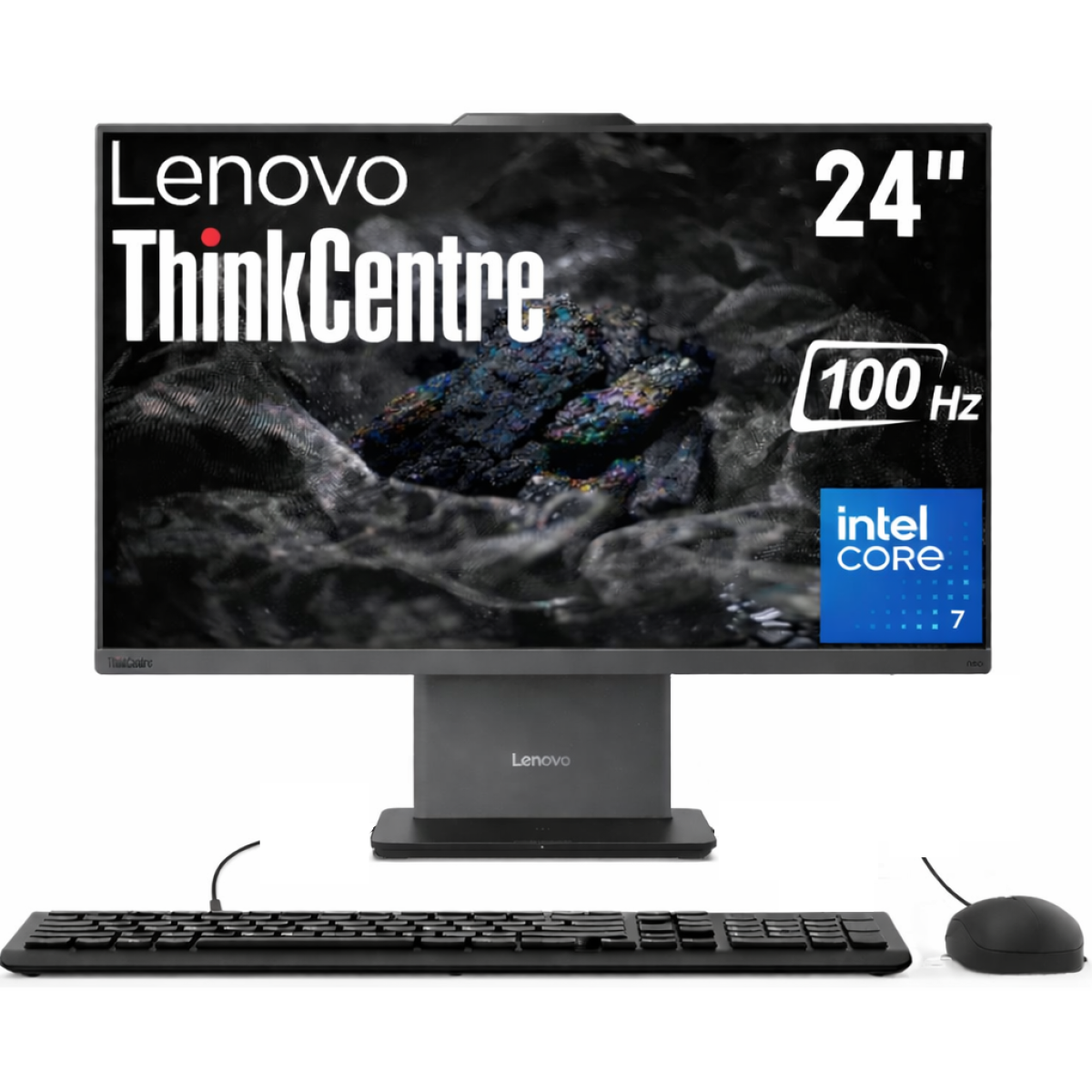 Lenovo ThinkCentre NEO 50a Gen 5 (2025) 24" All-in-One PC Intel® Core 7 240H 10-Cores w/ High-Performance Processor NONE Touch Screen - Luna Grey