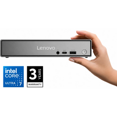 Lenovo ThinkCentre Neo 50q Gen 6 Tiny AI PC – Intel Core Ultra 7 256V, 16GB LPDDR5X, 512GB SSD, Wi-Fi 6, DOS, 3-Year Warranty