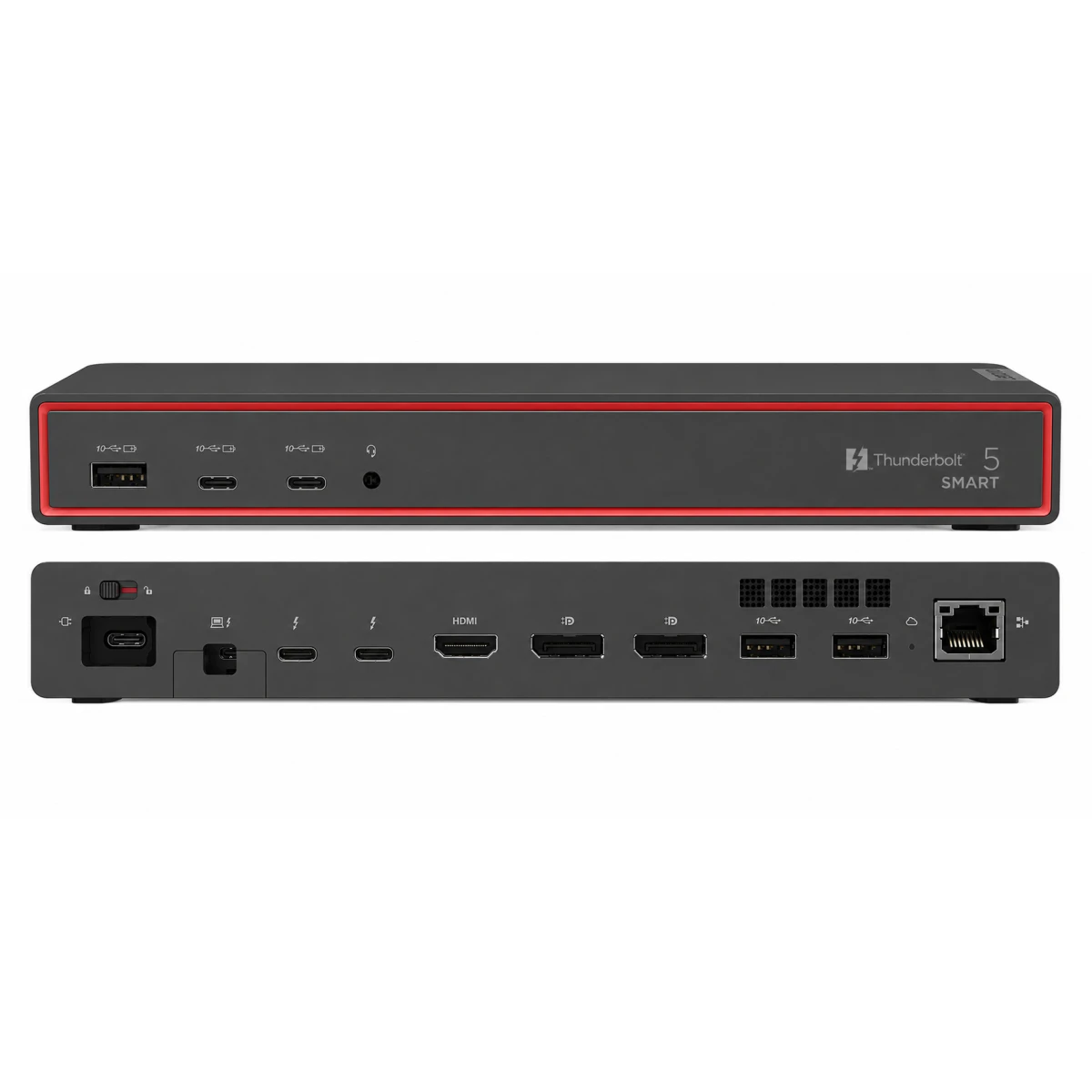 Lenovo ThinkPad Thunderbolt 5 Smart Dock 7500, 120Gbps Data Transfer, 180W Power Delivery, Multiple Display Support, 2.5Gbps Ethernet, Black