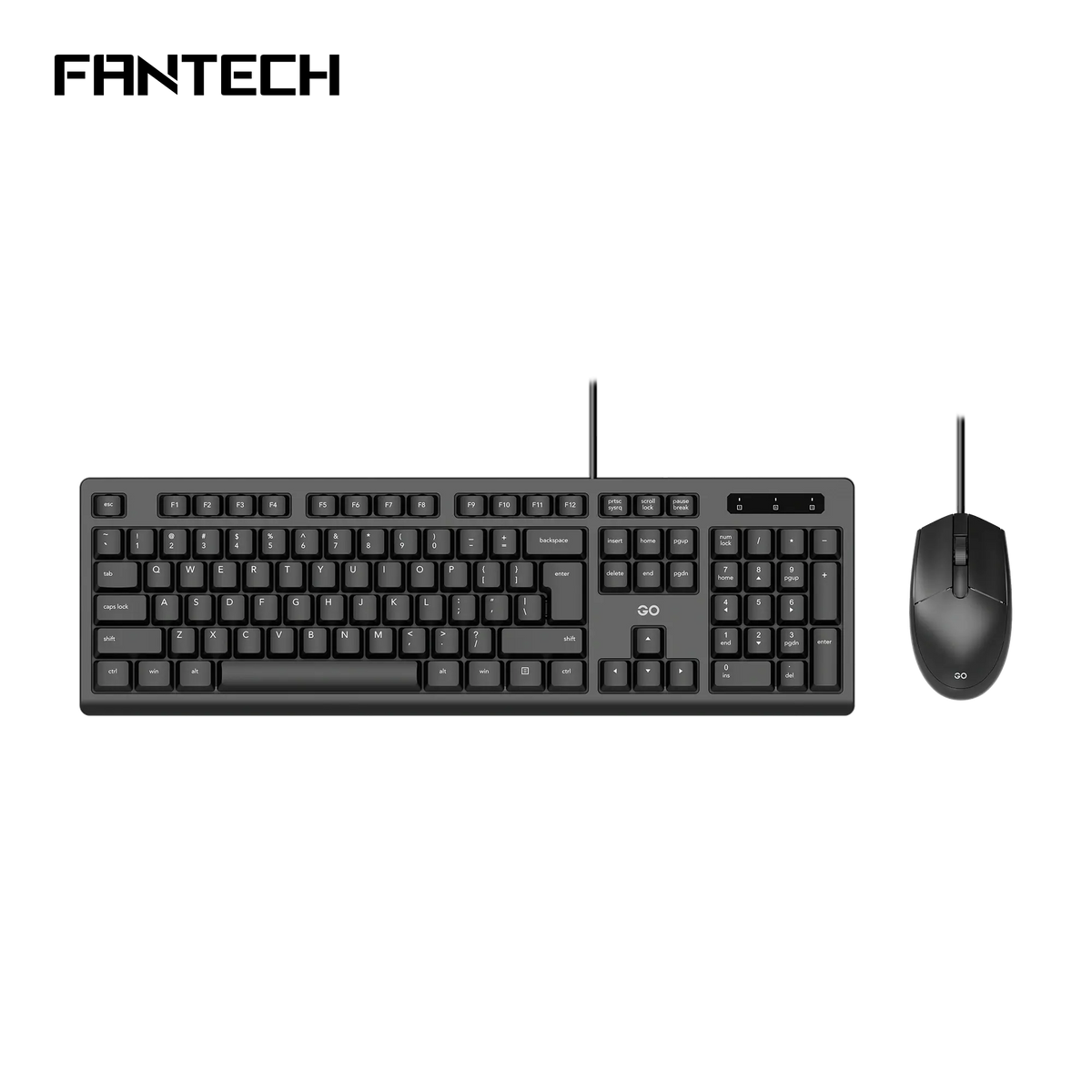 Fantech Km101 Go Office Keyboard & Mouse Combo Silent Membrane (arabic Keys)