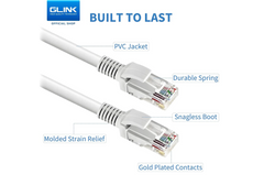 GLINK CAT6A Patch Cord LAN Cable, Pre-Terminated RJ45 Connectors, 5M