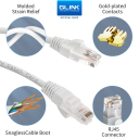 GLINK CAT6A Patch Cord LAN Cable, Pre-Terminated RJ45 Connectors, 2M