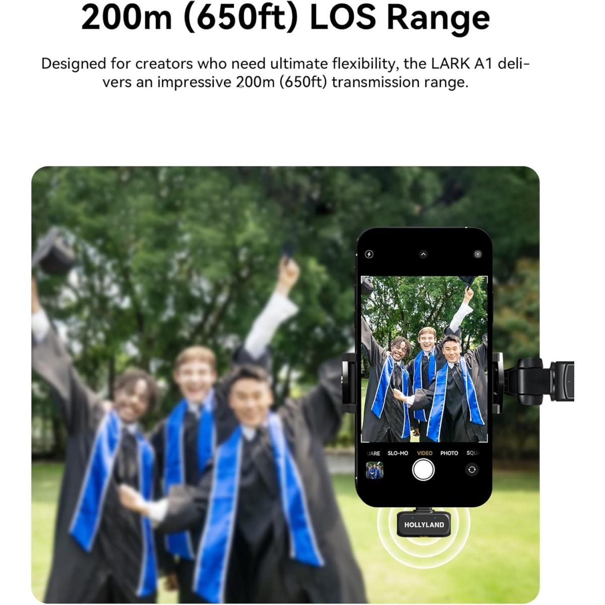 Hollyland wireless microphone for audio recording