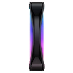 NZXT F120 RGB DUO 3IN1 (Black) PWM Airflow Fans & Controller, Fluid Dynamic Bearing (FDB) For Quiet & Cool Operations, Elegant Frame Design & Anti-Vibration Rubber Corners