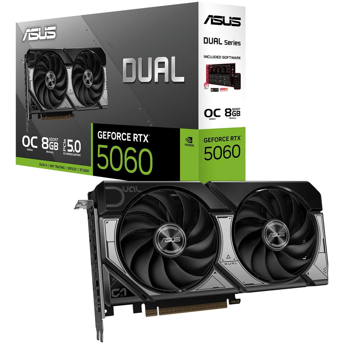 ASUS Dual GeForce RTX 5060 OC Edition 8GB GDDR7 - Graphics Card | DUAL-RTX5060-O8G |