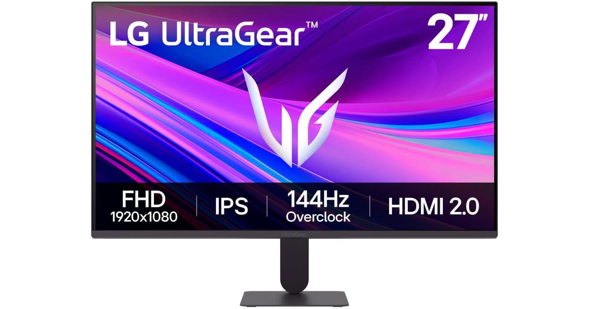 LG 27G411A - B 27" UltraGear™ FHD IPS 144Hz Overclock, NVIDIA G - SYNC® compatible, sRGB 99% - Gaming Monitor
