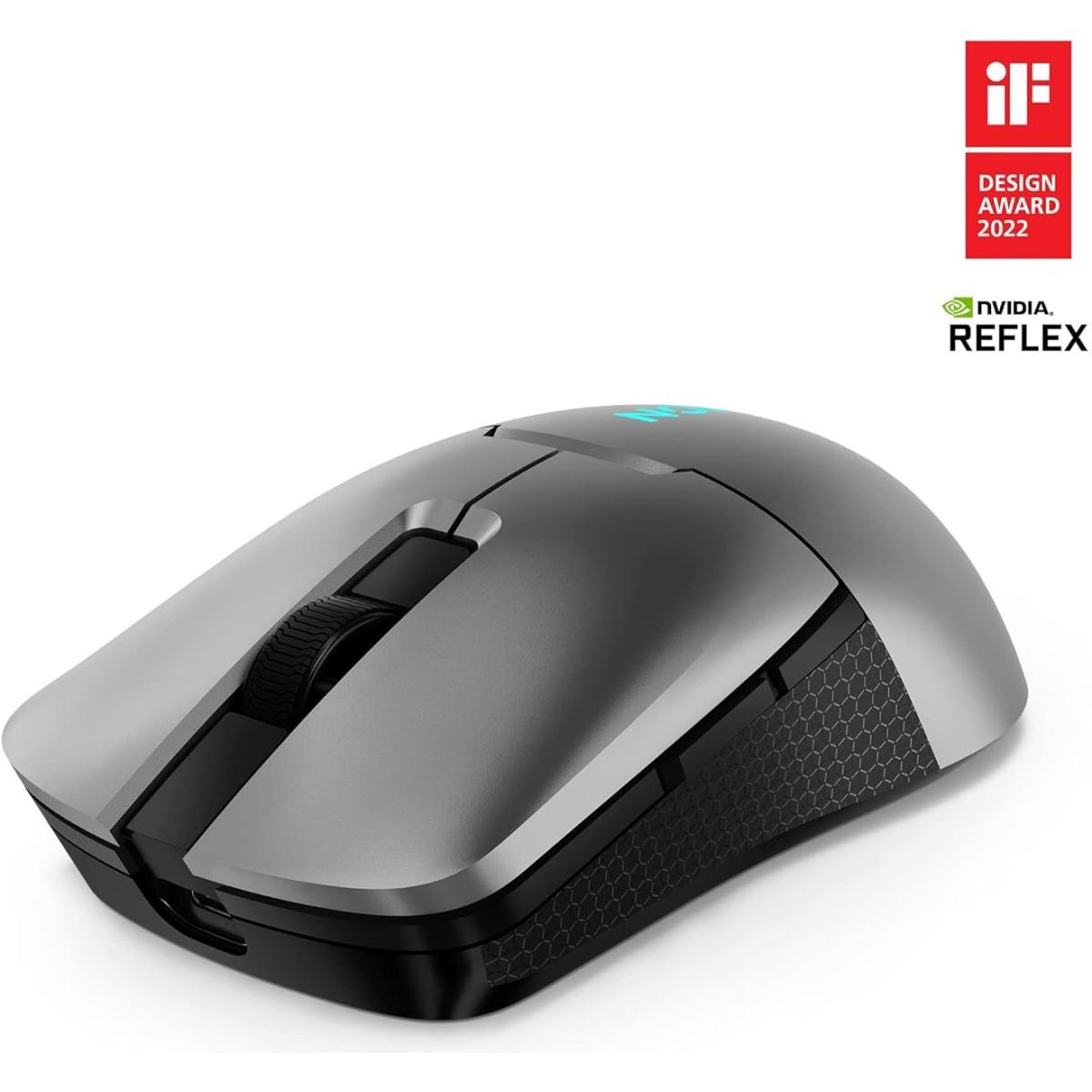 Lenovo Legion M600s Wireless Gaming Mouse, Ultra-lightweight, Up to 70 Hours Battery Life, 19,000 DPI Sensor, 6 Programmable Buttons, Symmetrical Design
