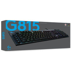 Logitech G815 Lightsync RGB Low-Profile GL Tactile Mechanical Gaming Keyboard, US English Layout - Black