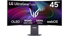 LG 45GX90SA-B UltraGear™ 45” OLED WQHD Curved Gaming Monitor – 240 Hz, 0.03 ms, G-SYNC Compatible, FreeSync Premium, webOS