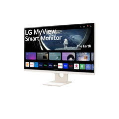 LG 27U511SA-W 27-Inch Smart Full HD (1920 x 1080) IPS Computer Monitor, 100Hz, Built-in Speaker, Airplay, Bluetooth, Screen Share, Flicker Safe, Reader Mode, Remote Control, HDMI, Tilt Stand, White