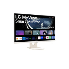 LG 27U511SA-W 27-Inch Smart Full HD (1920 x 1080) IPS Computer Monitor, 100Hz, Built-in Speaker, Airplay, Bluetooth, Screen Share, Flicker Safe, Reader Mode, Remote Control, HDMI, Tilt Stand, White