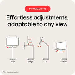 LG Swing 32U889SA – 31.5” 4K UHD IPS Touch Monitor with Adjustable Stand & Smart Features White- Swing Monitor