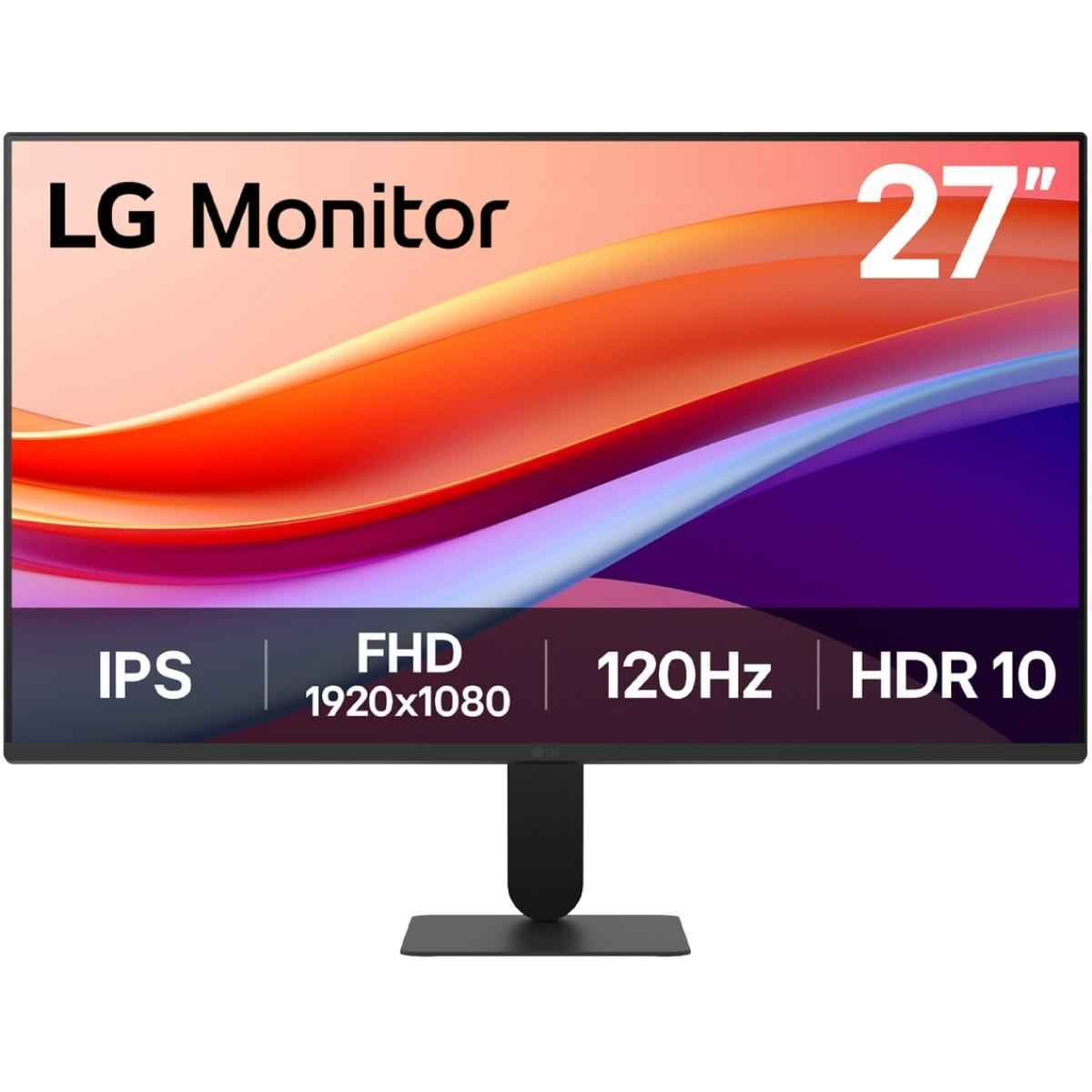 Lg 27u411a B 27" Ips Full Hd 120hz Hdr10 1ms Up To 99% Srgb Dynamic Aion Sync Borderless Design Black Stabilzer Hdmi & Vga Interface Black