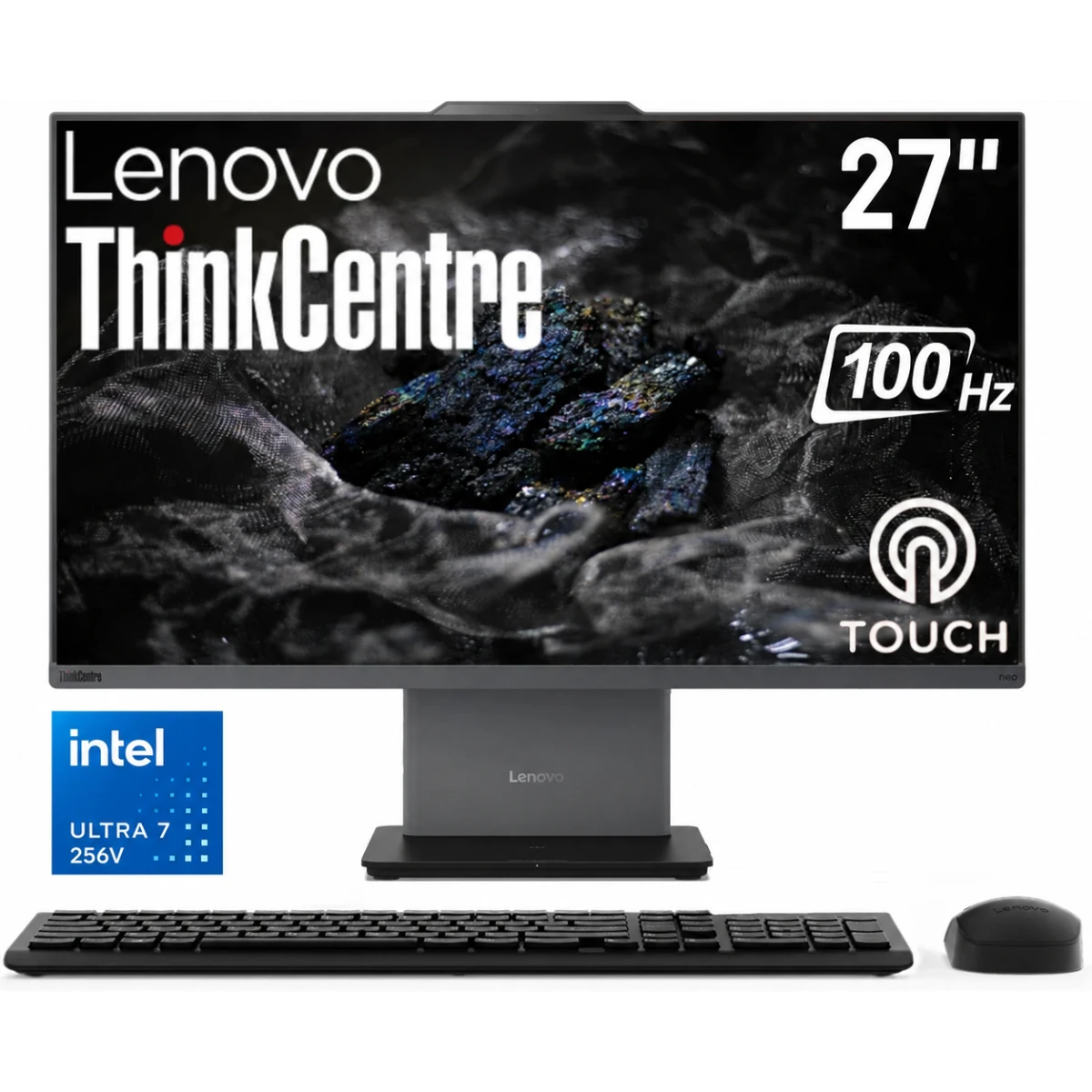 Lenovo ThinkCentre NEO 50a Gen 6 (2025) 27" All-in-One PC Intel® Core Ultra 7 256V 8-Cores w/ Slim, Smart & Space-Saving Designed & Touch Screen - Luna Grey