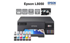 EPSON EcoTank L8050 High Volume 6 Colour A4 Photo Printer 10x15cm Borderless Photos 5.760 x 1.440 DPI Resolution 22 ppm