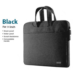 Ugreen Lp516 Laptop Carrey Case 14" Water Resistant Soft Padded Reinforced Rubber Corners High Quality Fabric Black - CompuMe