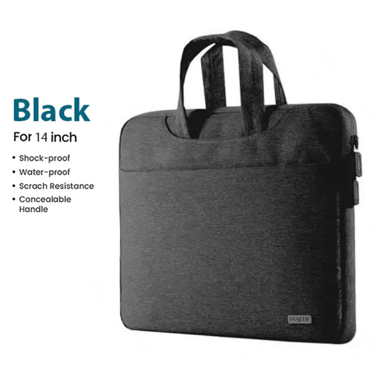 Ugreen Lp516 Laptop Carrey Case 14" Water Resistant Soft Padded Reinforced Rubber Corners High Quality Fabric Black