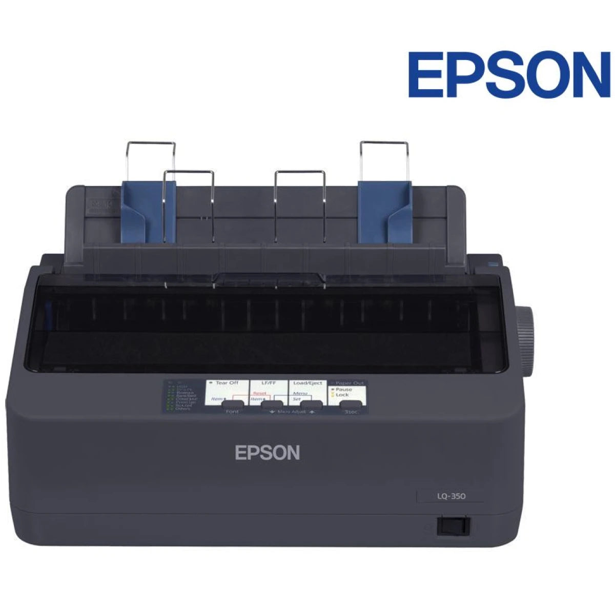Epson LQ-350 Impa Dot Matric Printer, 360 x 180 DPI Resolution, 24-Pin, 80-Column, 10 CPI - 347 Chars/s, 10,000 Operating Hours MTBF, Gray