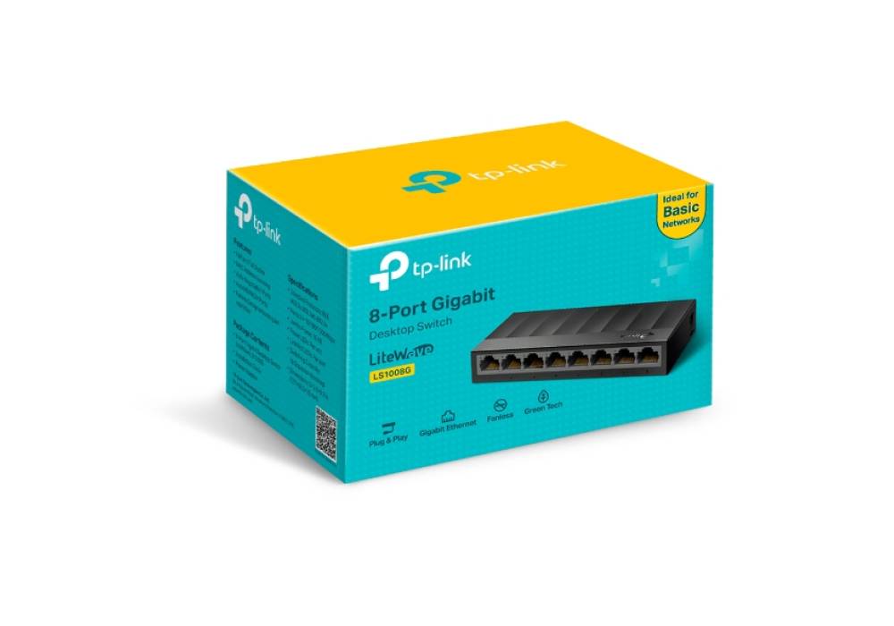 TP-LINK 8-Port 10/100/1000Mbps Desktop Network Switch LS1008G