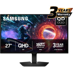 Samsung Odyssey OLED G5 (FG502) 27" Flat Monitor 2K (2560 x 1440) 180Hz, 0.03ms(GTG), Quantum Dot, HDR10, 99% DCI Coverage, 10Bit, HDMI 2.0, G-Sync Compatible | LS27FG502SMXUE |