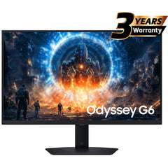 Samsung Odyssey G6 (FG600) 27" Flat Monitor 2K (2560 x 1440) IPS, 350Hz, 1ms(GTG), HDR 400, 99% sRGB, HDMI 2.1, G-Sync Compatible w/ Sleek Metal Design & Ergonomic Stand | LS27FG600EMXUE |
