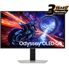 Samsung Odyssey OLED G6 (FG602) 27" Flat Monitor 2K (2560 x 1440) 500Hz, 0.03ms(GTG), Quantum Dot, HDR10+, 99% DCI Coverage, 10Bit, HDMI 2.1, Core Sync, G-Sync Compatible w/ Sleek Metal Design & Ergonomic Stand | LS27FG602SMXUE |